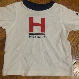 White & Navy Tommy Hilfiger T Shirt